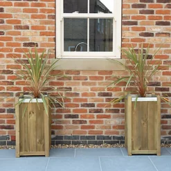 Forest Garden Slender Wooden Rectangular Planter 40cm, Pack Of 2 -Outsunny Garden Zone forest garden slender wooden rectangular planter 40cm pack of 25013053153888 02i bq
