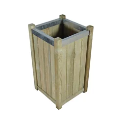 Forest Garden Slender Wooden Rectangular Planter 40cm, Pack Of 2