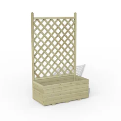 Forest Garden Trellis Natural Timber Rectangular Planter (H) 137cm X (W) 80cm