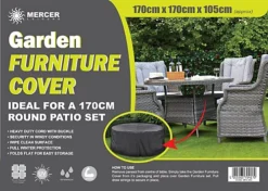 Furniture Cover MFC054MAL 170Cm Round Cover With Ties