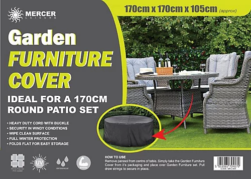 Furniture Cover MFC054MAL 170Cm Round Cover With Ties 2 Furniture Cover MFC054MAL 170Cm Round Cover With Ties - Image 2