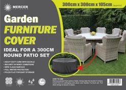 Furniture Cover MFC056MAL 300Cm Round Cover With Ties