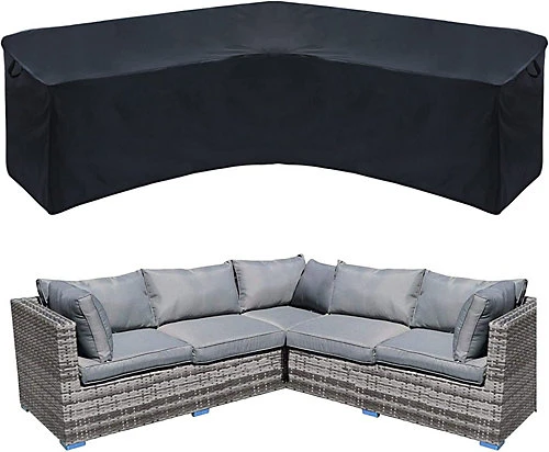 Furniture One 420D V-Shape Corner Sofa Cover Waterproof 215x215x87cm Black 1 Furniture One 420D V-Shape Corner Sofa Cover Waterproof 215x215x87cm Black