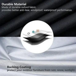 Furniture One 420D V-Shape Corner Sofa Cover Waterproof Outdoor Furniture Cover - 215x215x87cm Black 7 Furniture One 420D V-Shape Corner Sofa Cover Waterproof Outdoor Furniture Cover - 215x215x87cm Black -Outsunny Garden Zone furniture one 420d v shape corner sofa cover waterproof outdoor furniture cover 215x215x87cm black0726972295984 04c MP