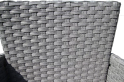 Furniture One Rattan Bistro Set Furniture Grey 3 PCs Patio Weave Companion Chair Table Set 2 Seater 2 Furniture One Rattan Bistro Set Furniture Grey 3 PCs Patio Weave Companion Chair Table Set 2 Seater - Image 2