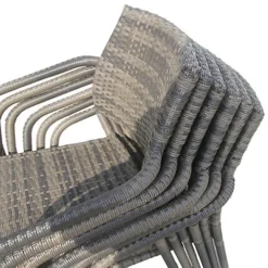 Furniture One Rattan Effect Grey 4 Seater Cube Dining Table And Chair Set FULLY ASSEMBLED STACKABLE CHAIRS -Outsunny Garden Zone furniture one rattan effect grey 4 seater cube dining table and chair set fully assembled stackable chairs0727536849667 04c MP