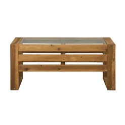Furniturebox Havana Acacia Wood & Glass Top Outdoor Patio Coffee Table -Outsunny Garden Zone furniturebox havana acacia wood glass top outdoor patio coffee table5056542691812 03c MP
