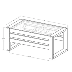 Furniturebox Havana Acacia Wood & Glass Top Outdoor Patio Coffee Table -Outsunny Garden Zone furniturebox havana acacia wood glass top outdoor patio coffee table5056542691812 04c MP