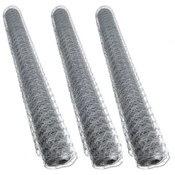 Galvanised Wire Chicken Mesh Fencing Cages Fence 10m X 0.9m 25mm Hex 3pk