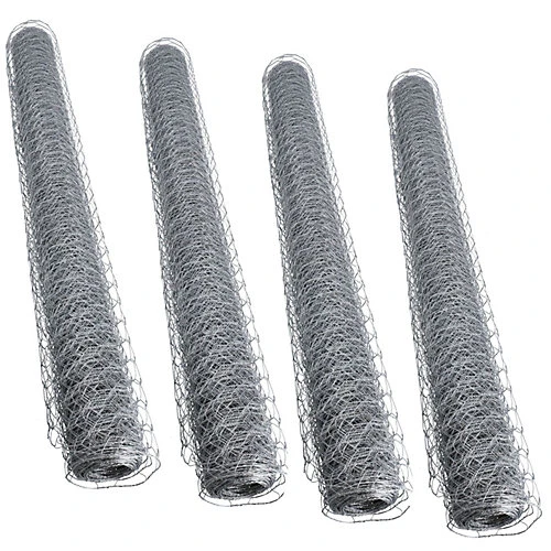 Galvanised Wire Chicken Mesh Fencing Cages Fence 10m X 0.9m 25mm Hex 4pk 1 Galvanised Wire Chicken Mesh Fencing Cages Fence 10m X 0.9m 25mm Hex 4pk