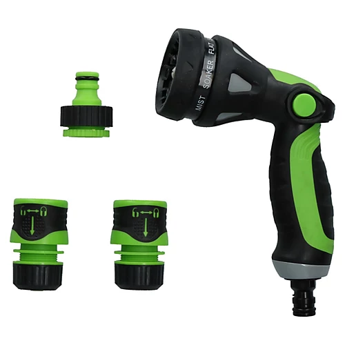 Garden Hose Tap Connector Accessory Fittings Water And 8 Function Sprayer 4pc 1 Garden Hose Tap Connector Accessory Fittings Water And 8 Function Sprayer 4pc