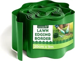 Garden Lawn Edging, Flexible Durable Lawn Edging Fence For Garden Borders (Roll - 20cm X 9m)