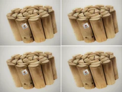 Garden Log Edging Rolls Lawn Border Edge (H)150mm (L)1.8m Set Of 4