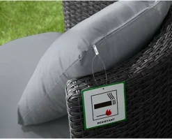 Garden Store Direct Bottle Bistro Set Aluminium - Back Cushions - Black -Outsunny Garden Zone garden store direct bottle bistro set aluminium back cushions black5060761020964 04c MP