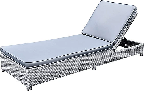 Garden Store Direct Enzo Polyrattan Sunlounger Day Bed - Grey 1 Garden Store Direct Enzo Polyrattan Sunlounger Day Bed - Grey