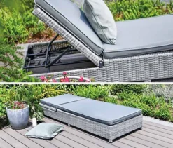 Garden Store Direct Enzo Polyrattan Sunlounger Day Bed - Grey 5 Garden Store Direct Enzo Polyrattan Sunlounger Day Bed - Grey -Outsunny Garden Zone garden store direct enzo polyrattan sunlounger day bed grey5060761024801 03c MP