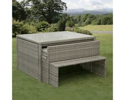 Garden Store Direct Melbourne Space Saving 6 Piece Garden Furniture Set - Grey -Outsunny Garden Zone garden store direct melbourne space saving 6 piece garden furniture set grey5060761026676 03c MP