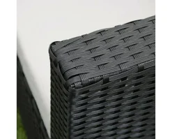 Garden Store Direct Rattan Garden Furniture 4 Piece Patio Set - Black With Cream Cushions -Outsunny Garden Zone garden store direct rattan garden furniture 4 piece patio set black with cream cushions5060761020698 04c MP