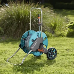 Gardena Aquaroll Freestanding Manual Hose Reel Set (L)20m -Outsunny Garden Zone gardena aquaroll freestanding manual hose reel set l 20m4078500032872 01i bq