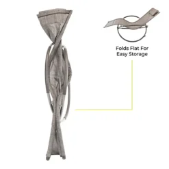 GardenKraft Rocking Moon Sun Lounger - Grey Colour -Outsunny Garden Zone gardenkraft rocking moon sun lounger grey colour5025301191894 04c MP