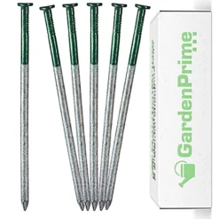 GardenPrime Half Green Artificial Grass Nails (L)150mm (W)4.5mm - 100 Pack