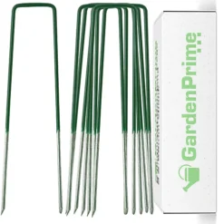GardenPrime Half Green Artificial Grass Pegs (L)150mm (W)25mm - 100 Pack 5 GardenPrime Half Green Artificial Grass Pegs (L)150mm (W)25mm - 100 Pack -Outsunny Garden Zone gardenprime half green artificial grass pegs l 150mm w 25mm 100 pack7426788010643 04c MP
