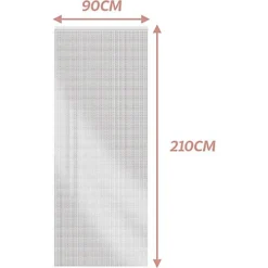 GlamHaus Heavy Duty Fly Screen Aluminium Chain Curtain - Protects Against Flies, Wasps & Insects -Outsunny Garden Zone glamhaus heavy duty fly screen aluminium chain curtain protects against flies wasps insects5056411328498 03c MP