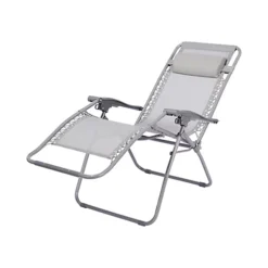 GoodHome Bergama Grey Metal Sun Lounger 6 GoodHome Bergama Grey Metal Sun Lounger -Outsunny Garden Zone goodhome bergama grey metal sun lounger5036581089818 21c