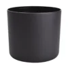 GoodHome Black Plastic Plain Round Plant Pot (Dia)25.1cm