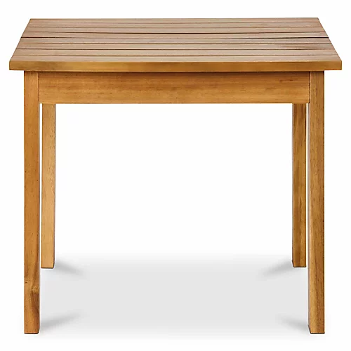 GoodHome Denia Brown Wooden 2 Seater Square Table 2 GoodHome Denia Brown Wooden 2 Seater Square Table - Image 2