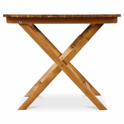 GoodHome Denia Brown Wooden Foldable 4 Seater Square Table -Outsunny Garden Zone goodhome denia brown wooden foldable 4 seater square table3663602935964 03bq