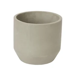 GoodHome Grey Clay Circular Plant Pot (Dia)22cm