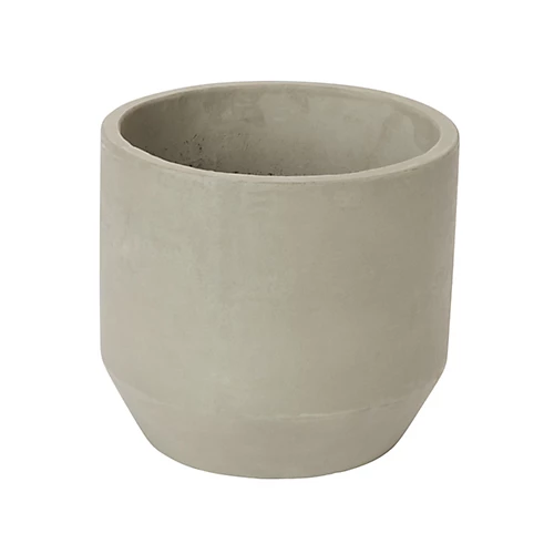 GoodHome Grey Clay Circular Plant Pot (Dia)22cm 1 GoodHome Grey Clay Circular Plant Pot (Dia)22cm