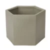 GoodHome Grey Terracotta Geometric Plant Pot (Dia)33.3cm
