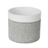 GoodHome Griffin Clay Diamond Circular Plant Pot (Dia)19.2cm