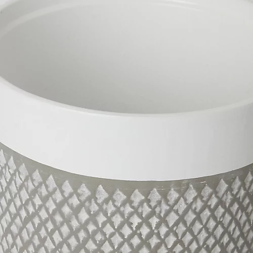 GoodHome Griffin Clay Diamond Circular Plant Pot (Dia)19.2cm 2 GoodHome Griffin Clay Diamond Circular Plant Pot (Dia)19.2cm - Image 2