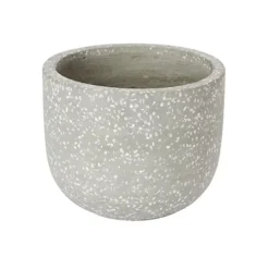 GoodHome Griffin Speckled Circular Plant Pot (Dia)21cm