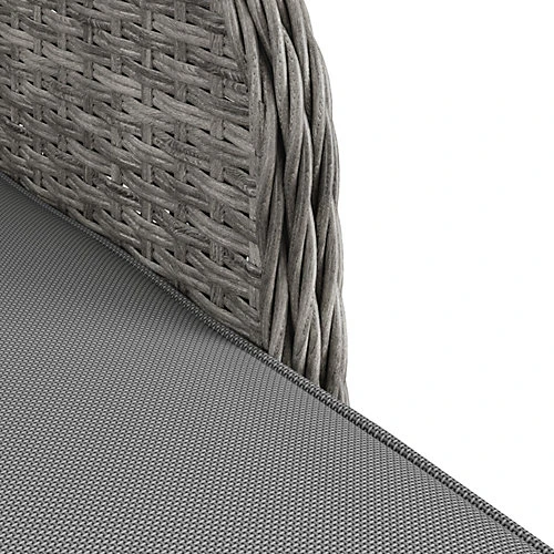 GoodHome Hamilton Steeple Grey Rattan Effect Sun Lounger 3 GoodHome Hamilton Steeple Grey Rattan Effect Sun Lounger - Image 3