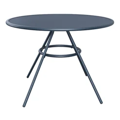 GoodHome Kilifi Midnight Navy Metal 4 Seater Round Dining Table