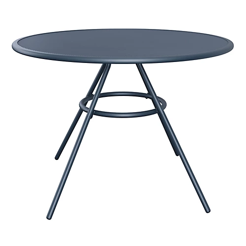 GoodHome Kilifi Midnight Navy Metal 4 Seater Round Dining Table 1 GoodHome Kilifi Midnight Navy Metal 4 Seater Round Dining Table