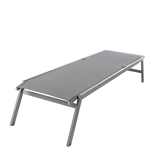 GoodHome Moorea Grey Metal Sun Lounger 2 GoodHome Moorea Grey Metal Sun Lounger - Image 2
