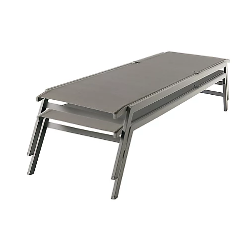 GoodHome Moorea Grey Metal Sun Lounger 3 GoodHome Moorea Grey Metal Sun Lounger - Image 3