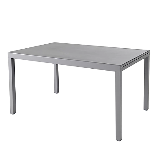 GoodHome Moorea Steel Grey Aluminium 8 Seater Extendable Rectangular Table 1 GoodHome Moorea Steel Grey Aluminium 8 Seater Extendable Rectangular Table
