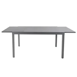 GoodHome Moorea Steel Grey Aluminium 8 Seater Extendable Rectangular Table 7 GoodHome Moorea Steel Grey Aluminium 8 Seater Extendable Rectangular Table -Outsunny Garden Zone goodhome moorea steel grey aluminium 8 seater extendable rectangular table5059340124902 21c