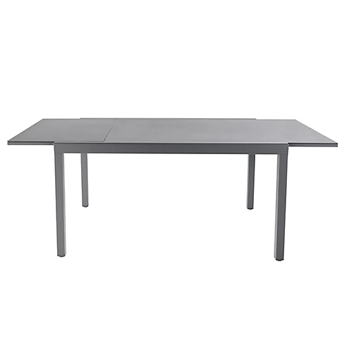GoodHome Moorea Steel Grey Aluminium 8 Seater Extendable Rectangular Table 4 GoodHome Moorea Steel Grey Aluminium 8 Seater Extendable Rectangular Table - Image 4