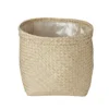 GoodHome Natural Seagrass Herringbone Circular Plant Pot (Dia)35cm