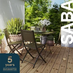 GoodHome Saba Deep Lichen Green Metal Foldable 4 Seater Rectangular Dining Table 7 GoodHome Saba Deep Lichen Green Metal Foldable 4 Seater Rectangular Dining Table -Outsunny Garden Zone goodhome saba deep lichen green metal foldable 4 seater rectangular dining table5059340676708 41i EN