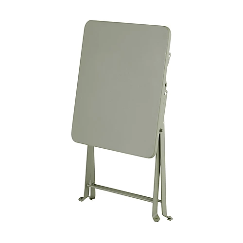 GoodHome Saba Khaki Green Metal Foldable 2 Seater Square Side Table 3 GoodHome Saba Khaki Green Metal Foldable 2 Seater Square Side Table - Image 3