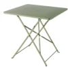 GoodHome Saba Khaki Green Metal Foldable 2 Seater Square Table