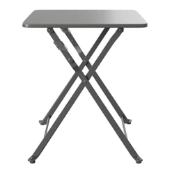 GoodHome Saba Steel Grey Metal Foldable 2 Seater Square Side Table 6 GoodHome Saba Steel Grey Metal Foldable 2 Seater Square Side Table -Outsunny Garden Zone goodhome saba steel grey metal foldable 2 seater square side table5059340677156 05c